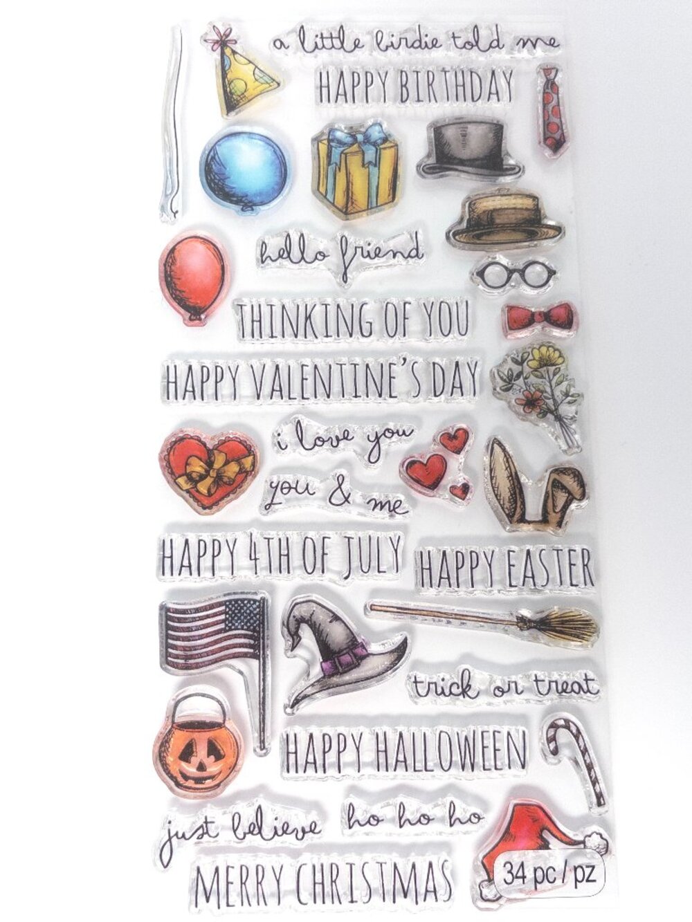 Unused Tim Holtz Stampers Anonymous "Things/Talk" Clear Stamp Set
